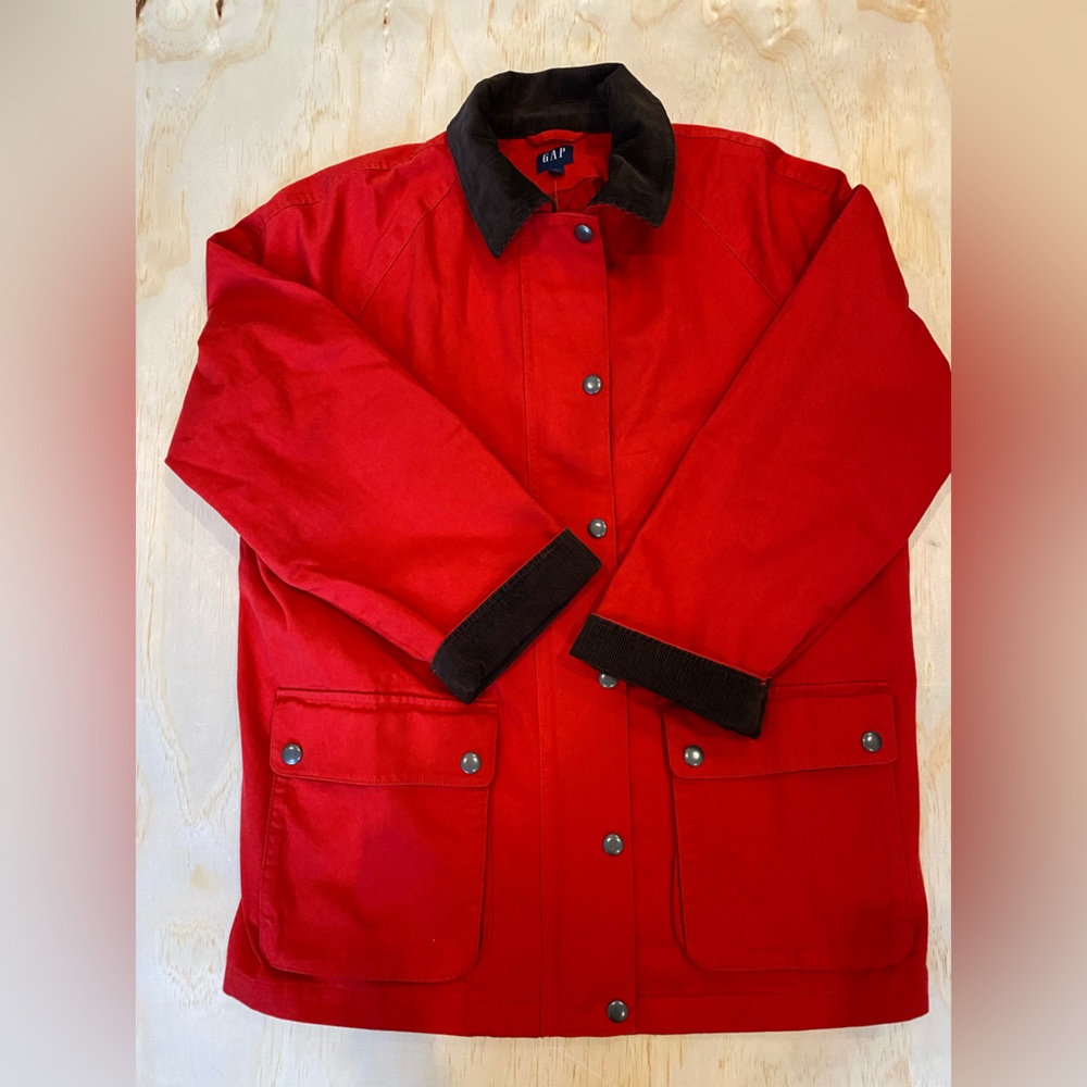 Gap Red Oversized Chore Jacket